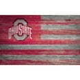 thumbnail image 1 of Ohio State Buckeyes 11'' x 19'' Distressed Flag Sign, 1 of 1