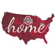 thumbnail image 1 of Ohio State Buckeyes 18'' x 18'' USA Shape Cutout Sign, 1 of 1