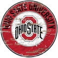thumbnail image 1 of Ohio State Buckeyes 23.5" Distressed Round Sign, 1 of 2