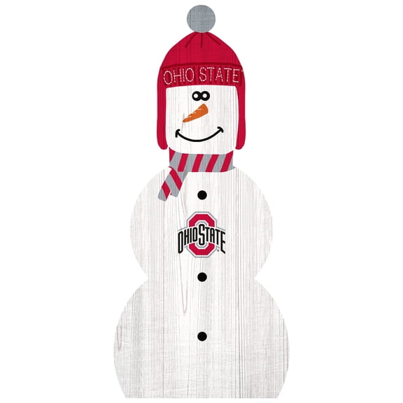 Ohio State Buckeyes 31'' Snowman Leaner