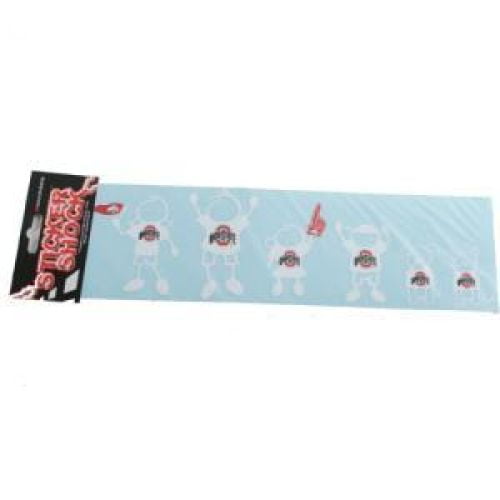 Ohio State Buckeyes 4" X 12" Family Transfer Decal Sheet