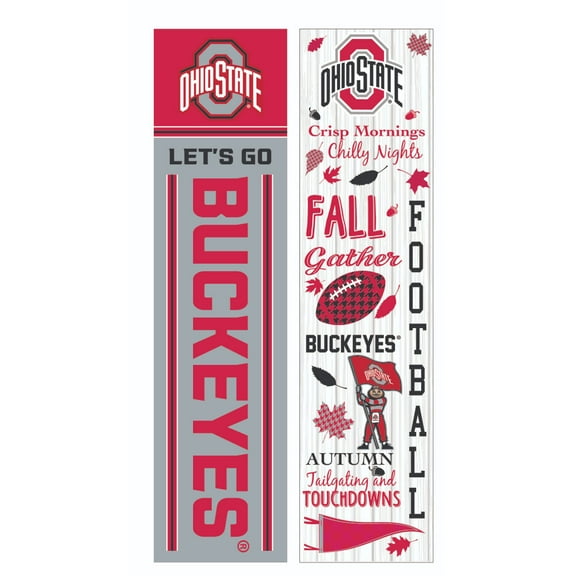 Ohio State Buckeyes 47" Double Sided Fall Leaner Fan Sign