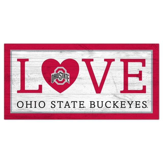 Ohio State Buckeyes 6'' x 12'' Team Love Sign