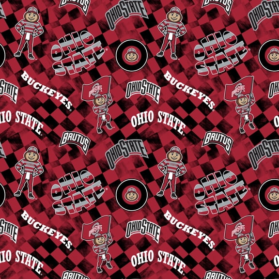 Ohio State Buckeyes Cotton Fabric by the Yard – Officially Licensed Ohio State University Quilting Fabric, 100% Cotton for Sewing & Crafts by Sykel