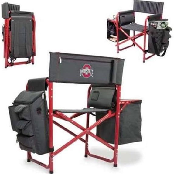 Ohio State Fusion Chair (Dk Grey/Red)