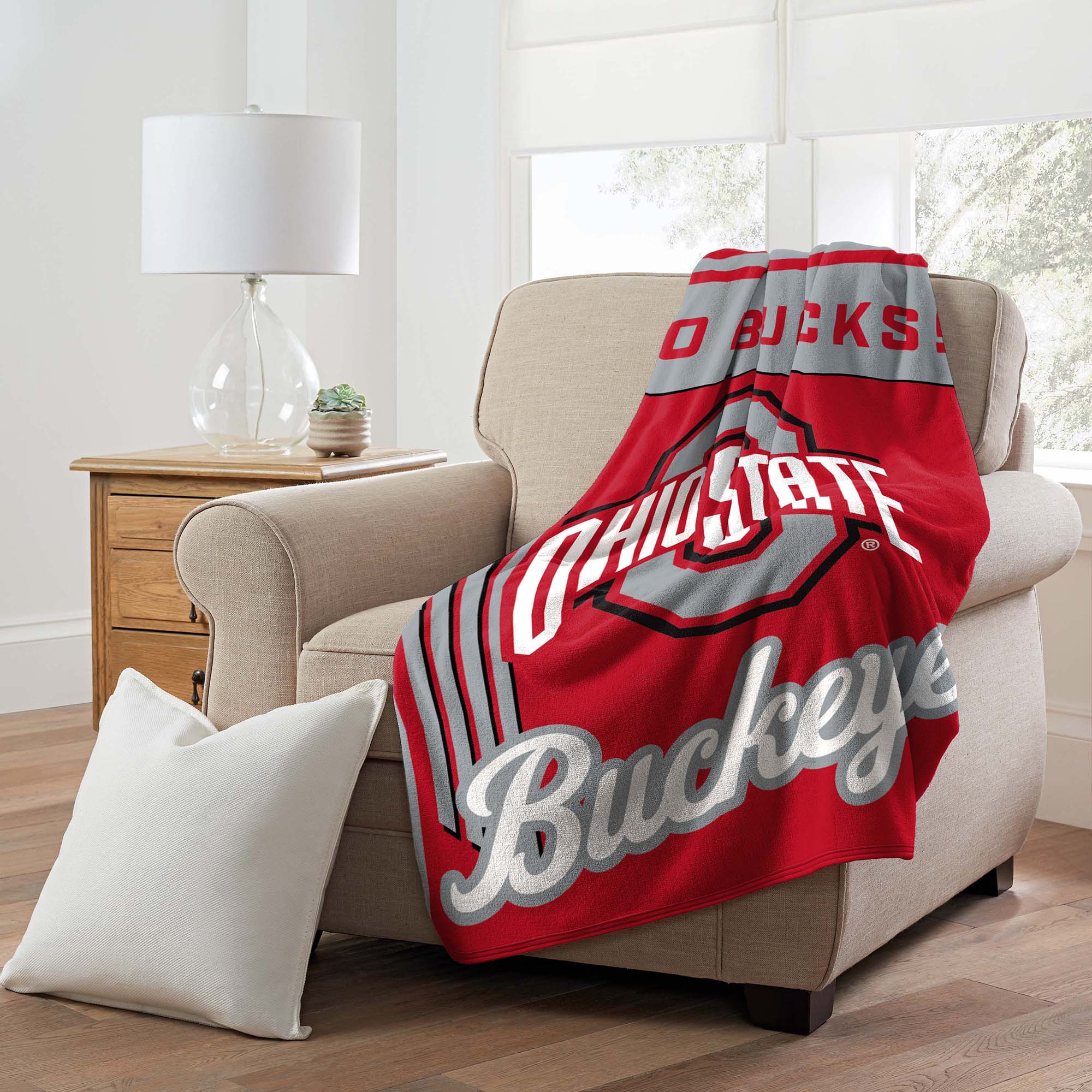 Ohio State Buckeyes Northwest NCAA Officially Licensed Microfiber Throw Blanket - 46" x 60"