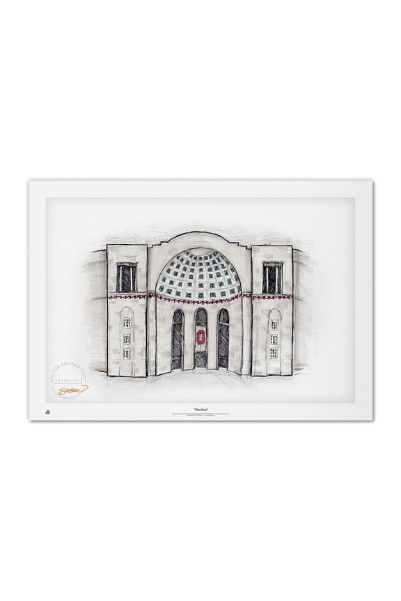 Ohio State Buckeyes Ohio Stadium Sketch Limited Edition 36'' x 24'' Limited Edition Fine Art Print