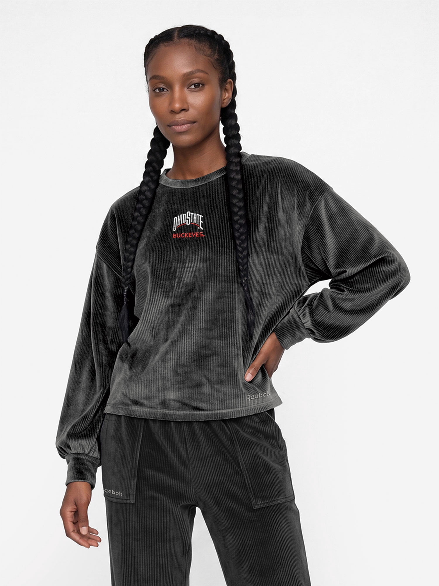 Ohio State Buckeyes Reebok Womens Crew Neck Pullover with Balloon Sleeves