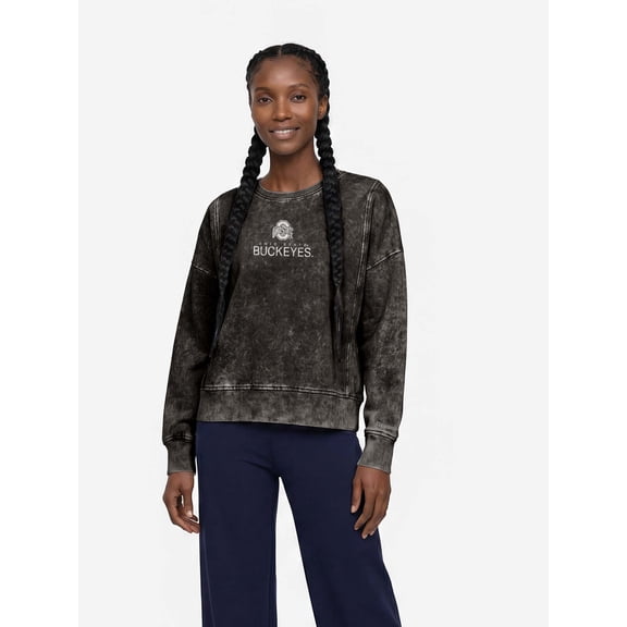 Ohio State Buckeyes Reebok Womens Denim Wash Crew Neck Sweatshirt