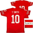 thumbnail image 1 of Ohio State Buckeyes Troy Smith Autographed Red Jersey "Heisman 06" Beckett BAS Witness 230175, 1 of 2