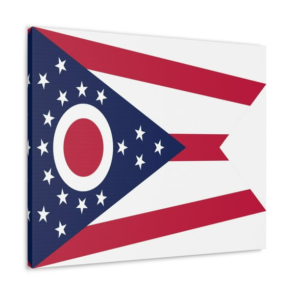 Ohio State Flag Canvas Vibrant Wall Art Unframed Home Decor