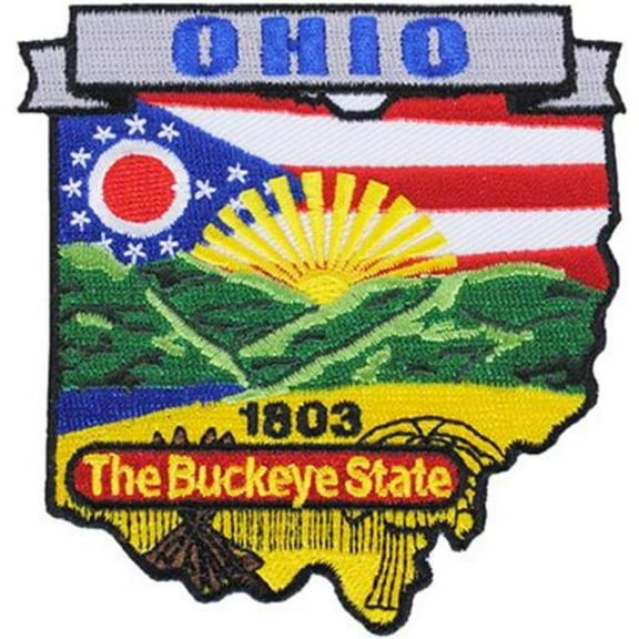 Eagle Emblems PM6736 Patch - Ohio - 3.38 in.