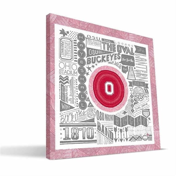 Ohio State Pictograph Canvas - 24 x 24 in.