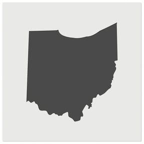 Ohio State Silhouette DIY Cookie Wall Craft Stencil - 3.5 Inch