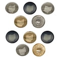 thumbnail image 1 of Ohio State Silhouette Set of 10 Metal 0.6" (15mm) Sewing Shank Round Buttons - Gold Color, 1 of 5
