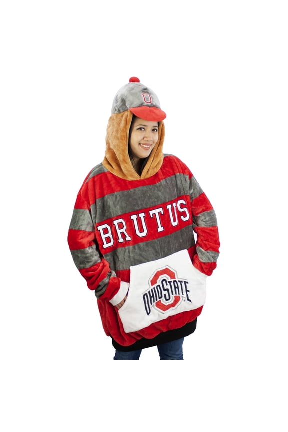 Unisex Plushible Scarlet Ohio State Buckeyes 2-In-1 Snugible Hoodie