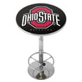 thumbnail image 1 of Ohio State University Logo Black Bar Table with Adjustable Footrest and Acrylic Top, 1 of 5