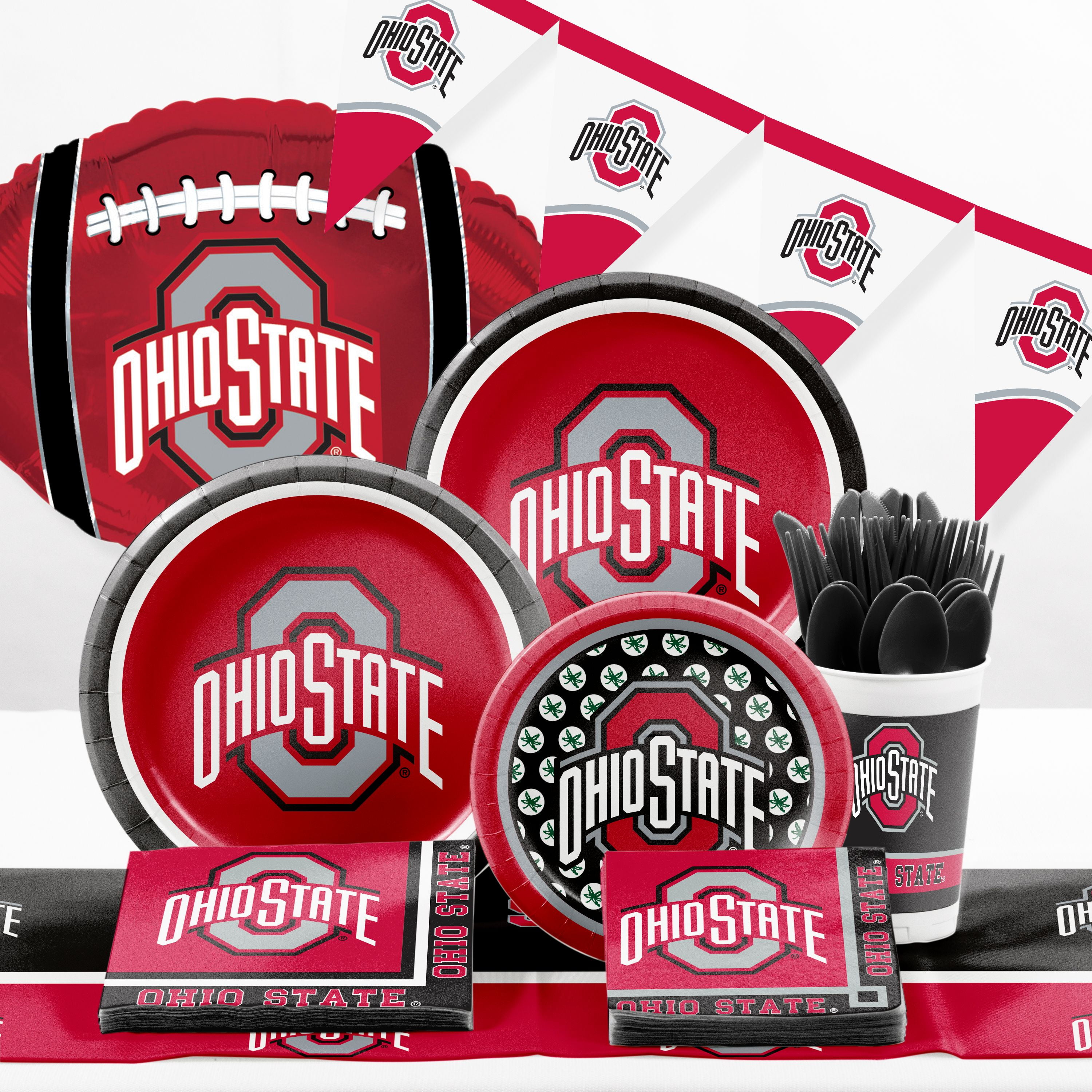 Ohio State Buckeyes, Party Supplies, Ohio State Buckeyes Cups Plates  Napkins