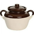 thumbnail image 1 of Ohio Stoneware Bean Pot 2 Quart Bristol with Brown Lid Microwave Dishwasher Safe, 1 of 1