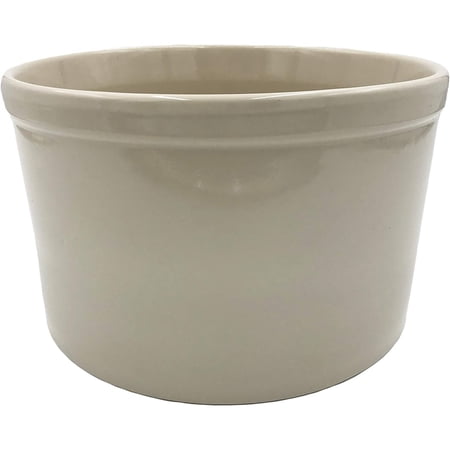 Ohio Stoneware Low Pickling Crock, Handmade for Food Preservation Fermentation Storage and Decor, Bristol 2 Quart