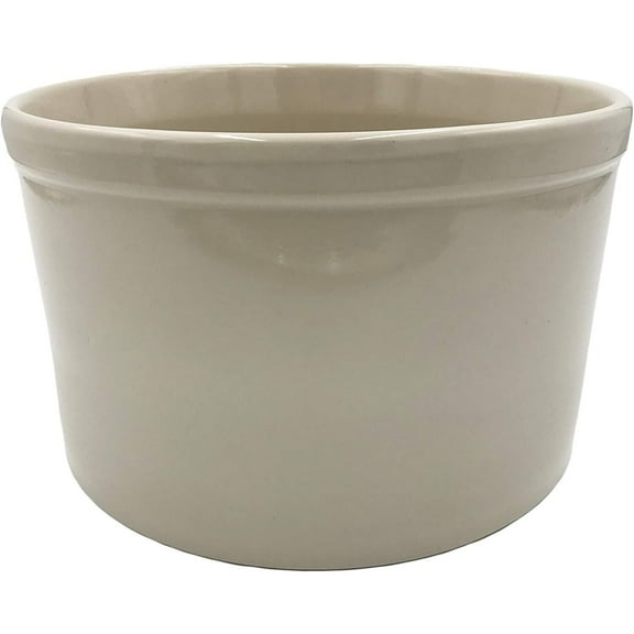 Ohio Stoneware Low Pickling Crock, Handmade for Food Preservation Fermentation Storage and Decor, Bristol 2 Quart