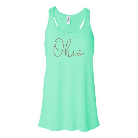 "Ohio Tank Top, Ohio, OH Tank, Ohio Racerback, Workout Clothes, Soft Bella Canvas, Sublimation, Ohio Shirt, Gift For Her, OH Racerback, Mint , MEDIUM"