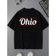 thumbnail image 1 of Greenink Ohio Tee men 180G Cotton black Vintage Unisex Shirt Short Sleeve tshirts Original Unisex Shirt Printed tshirts Fashion Unisex Shirt Short Sleeve tshirts Classi, 1 of 7