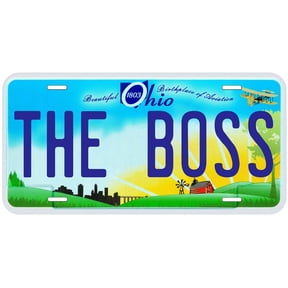 Ohio The Boss Novelty Car Auto License Plate