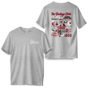 B WEAR SPORTSWEAR Ohio | The Buckeye State | Heart Of It All | Cute Women's Graphic Tee