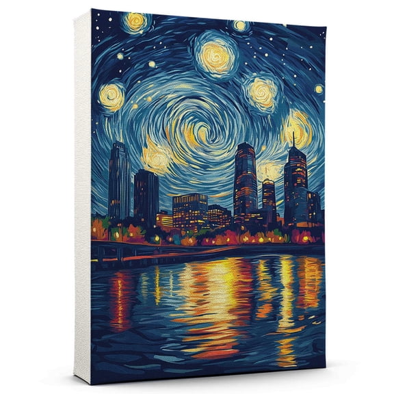 Ohio Travel Canvas Prints, Ohio Starry Night Travel decor, Ohio Map Poster, Ohio Travel Decor Artwork - 98AZ1002