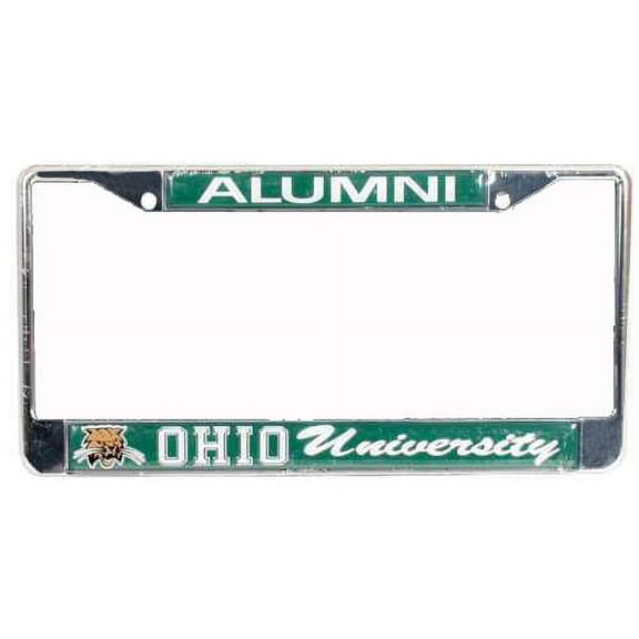 Ohio University Bobcats Alumni Metal License Plate Frame W/domed Insert