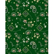 Ohio University Cotton Fabric with Distressed Pattern-Sold by the Yard
