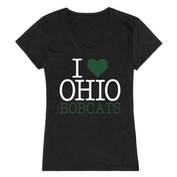Ohio University I Love T-Shirt for Women, Black - Small