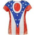 thumbnail image 1 of Ohio Vintage Distressed State Flag All Over Womens T Shirt Multi X-LG, 1 of 2