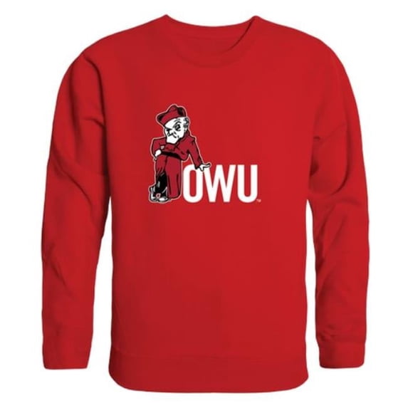 Ohio Wesleyan University Bishops College Crewneck Sweatshirt, Red - Small