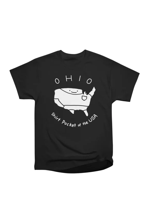 Ohio White Text T-Shirt Tee Gift For Him Merch For Her Apparel For Friend