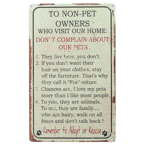Ohio Wholesale Non Pet People Rules Sign from Our Pets Collection