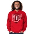 thumbnail image 1 of Ohio is Home OH Map Shape Sketch Unisex Plus Fleece Graphic Hoodie Brisco Brands 4X, 1 of 5