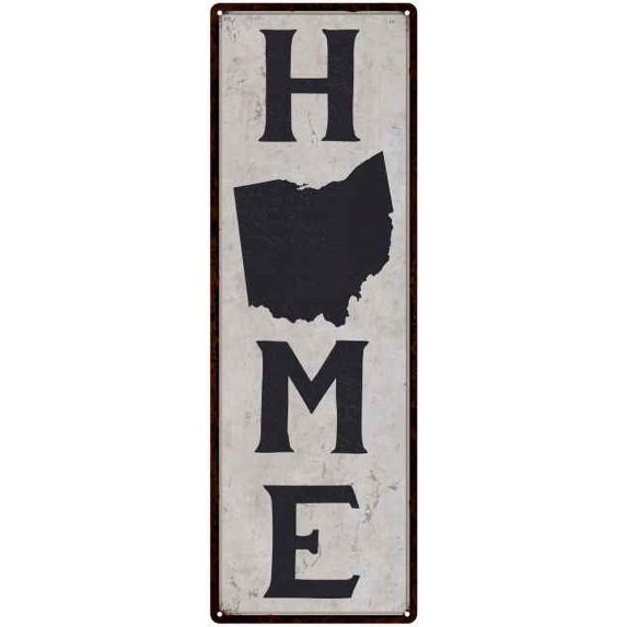 Ohio is My Home Vintage Chic Wall Decor 6x18 Metal Sign 106180025034