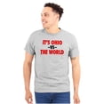 thumbnail image 1 of Ohio vs World Motivational OH Pride Plus Size Crewneck Graphic Tee Shirt Brisco Brands 2X, 1 of 4