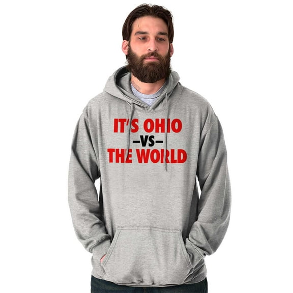 Ohio vs World Motivational OH Pride Unisex Plus Fleece Graphic Hoodie Brisco Brands 3X