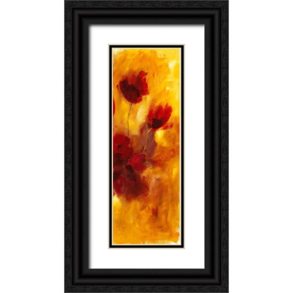 Ohland, Christa 14x32 Black Ornate Wood Framed with Double Matting Museum Art Print Titled - Farbklange I