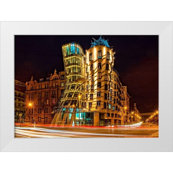 Ohlendorf, Anette 14x11 White Modern Wood Framed Museum Art Print Titled - Tanzendes Haus