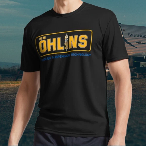 Ohlins Racing Banner Ohlins Racing Retro Active Logo T-Shirt Funny Size S to 5XL - Walmart.com