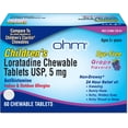 thumbnail image 1 of Ohm Children's Allergy Medicine, Loratadine 5mg, Chewable Tablets (60 Count) Grape Flavor, Non-Drowsy Antihistamine, 24-Hour Allergy Relief for Runny Nose, Watery Eyes, Itchy Throat & Nose, 1 of 5