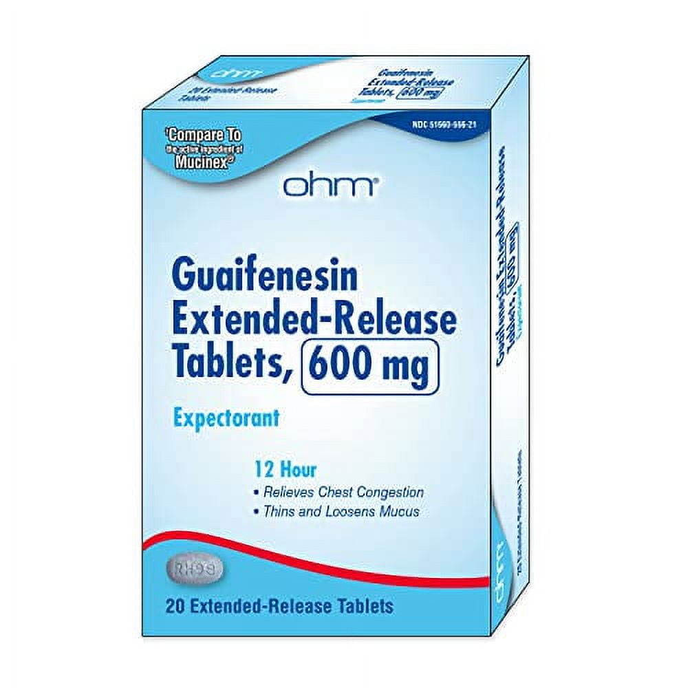Ohm Guaifenesin Chest Congestion and Mucus Relief ExtendedRelease