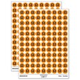 thumbnail image 1 of Ohm Omega Electrical Resistance Power Symbol Round Sticker Set - Orange - Gloss Finish - 0.50" Size, 1 of 3