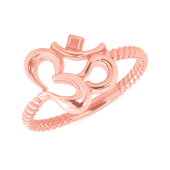 Ohm Rope Ring in Solid Gold