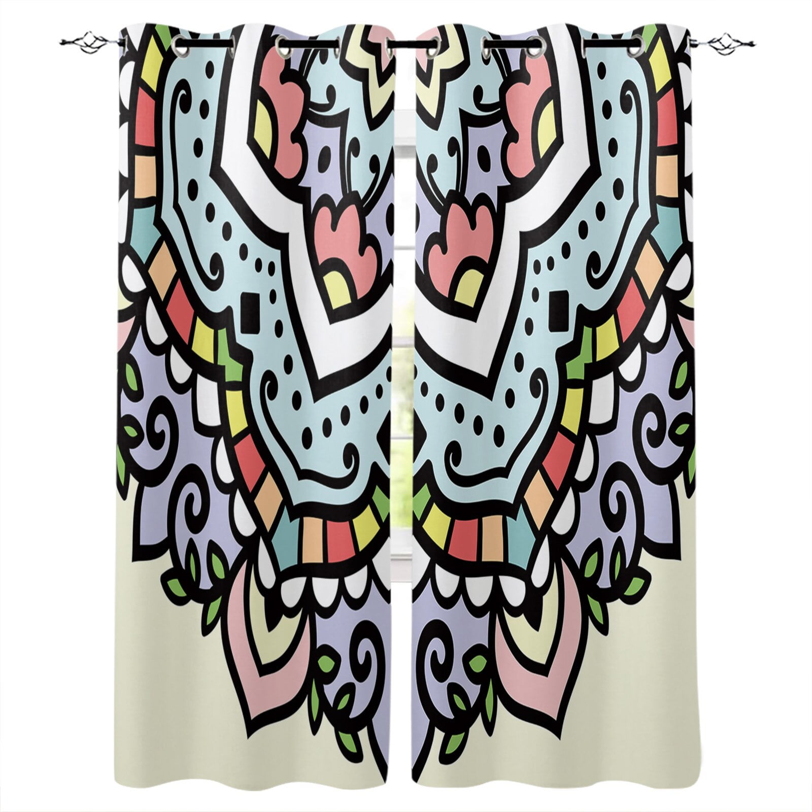 Ohm Symbol India Purple Mandala Chakra Window Blinds Bathroom Outdoor