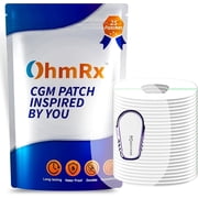 OhmRx Dexcom G6 Adhesive Patches   Waterproof, Hypoallergenic, Pre Cut Clear Overpatches for Secure Sensor Wear, 25 Pack